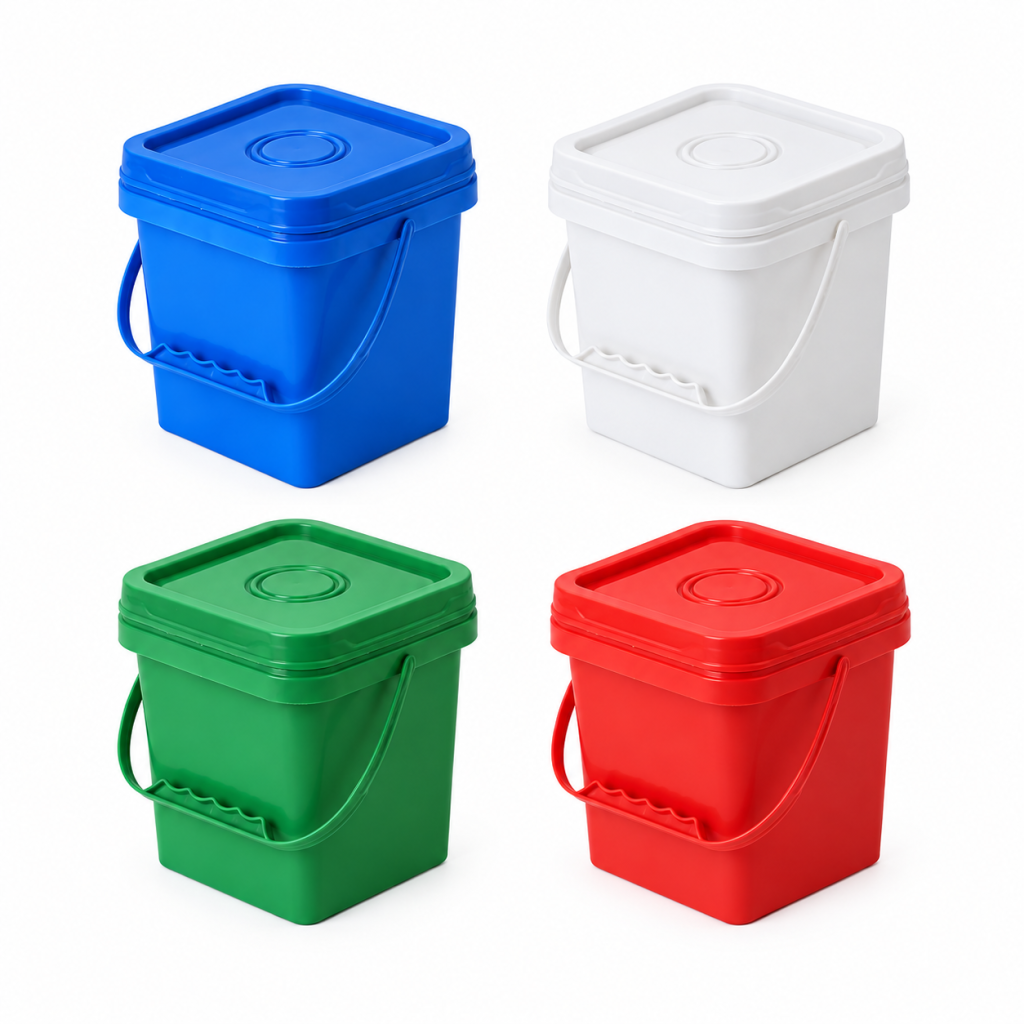 سطل پلاستیکی ۵ لیتری چهارگوش بهداشتی