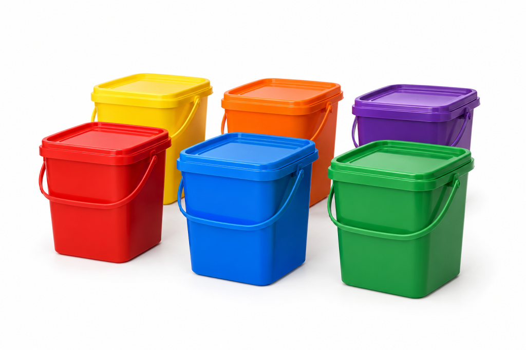 سطل 4 لیتری پلاستیکی 4گوش